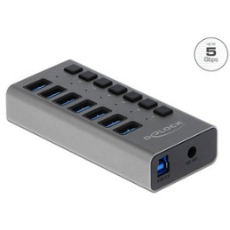 DeLOCK USB-Hub 7-fach grau