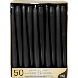 50 PAPSTAR Kerzen schwarz