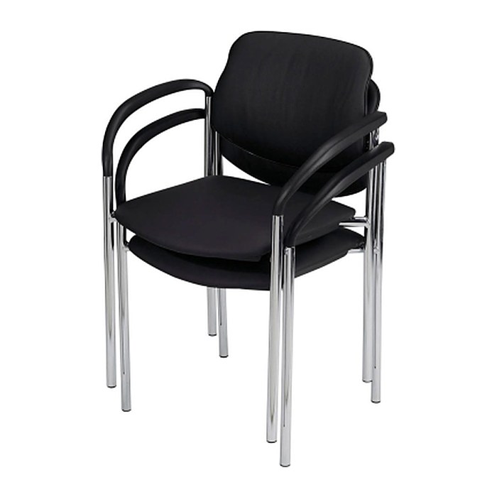 Nowy Styl Besucherstühle Styl schwarz Leder, 2 St.