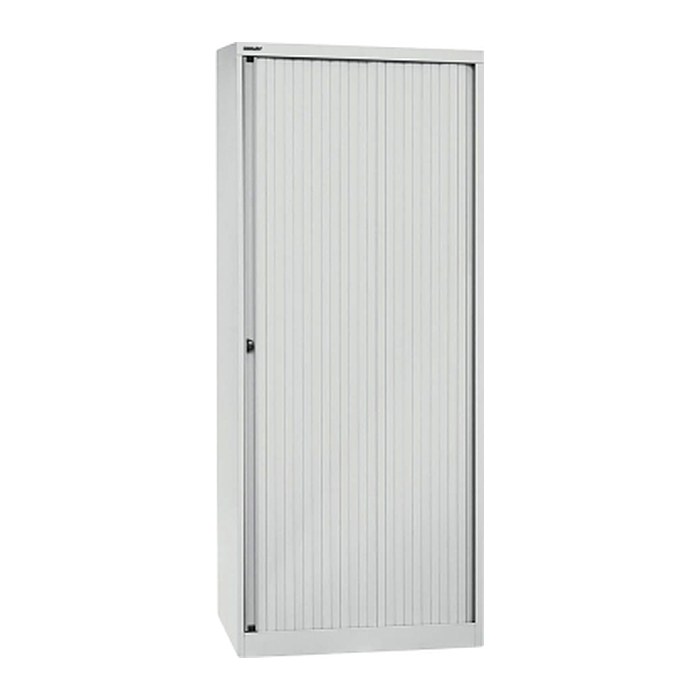 BISLEY Rollladenschrank lichtgrau 4 Fachböden 80,0 x 43,0 x 198,0 cm