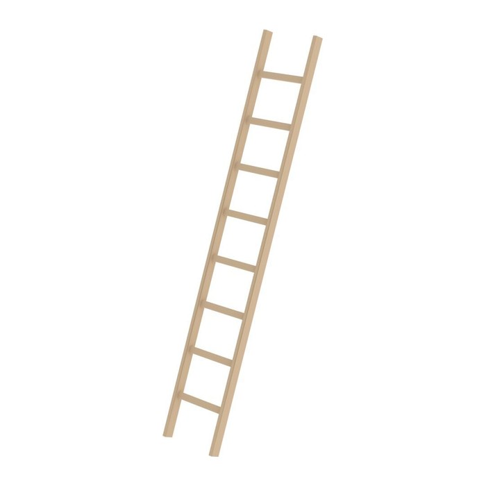 MUNK Anlegeleiter 33108 natur 8 Sprossen, H: 248,0 cm