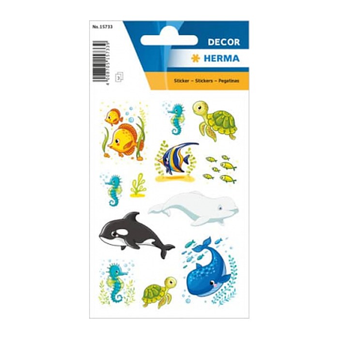 HERMA Aufkleber Wassertiere, 36 Etiketten