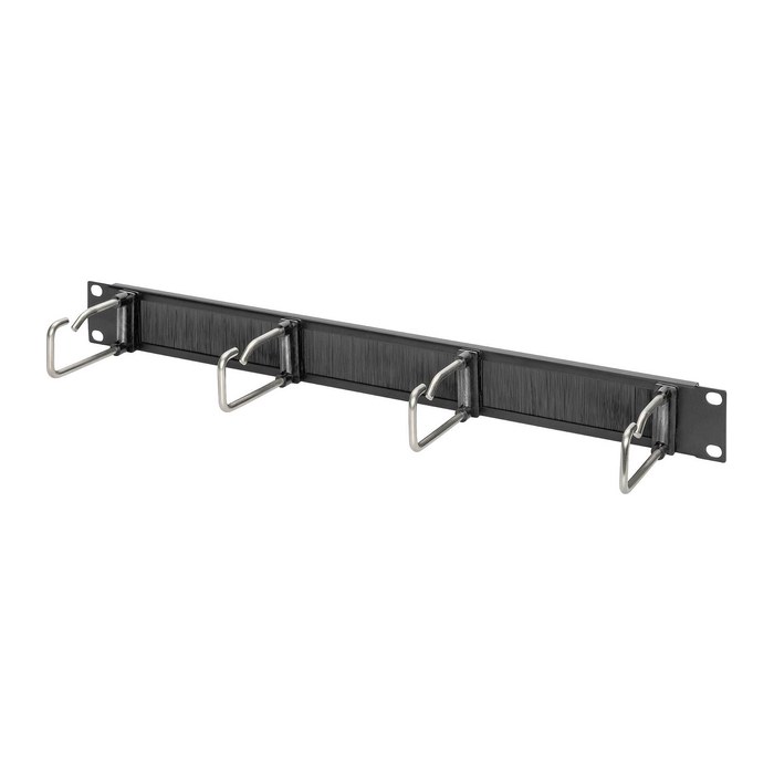 DIGITUS Kabelrangierpanel Stahlbügeln+Bürstenleiste 19" 1HE