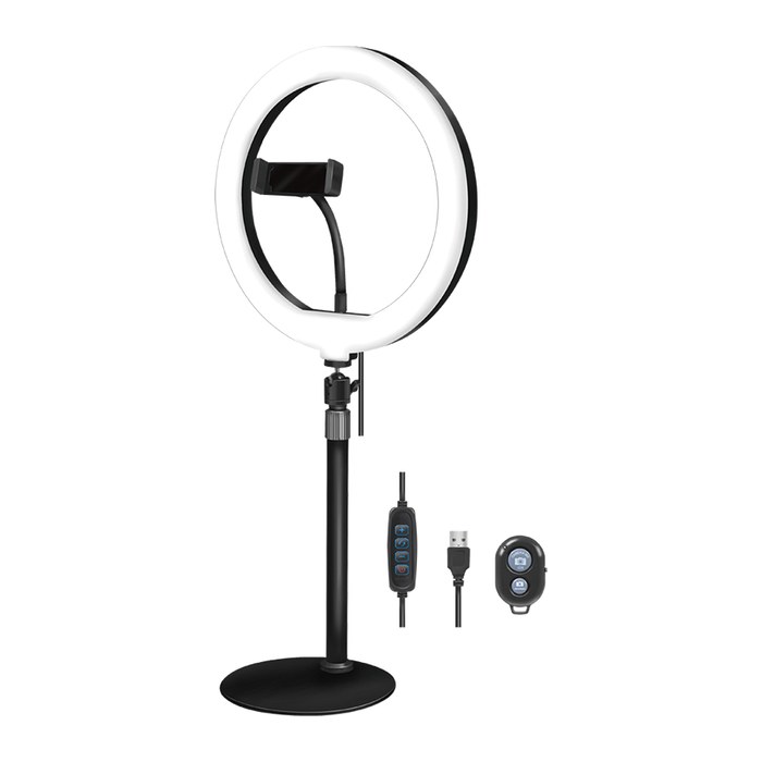 Logilink Smartphone-Ringlicht-Stativ m. Fernauslöser,DM 25cm