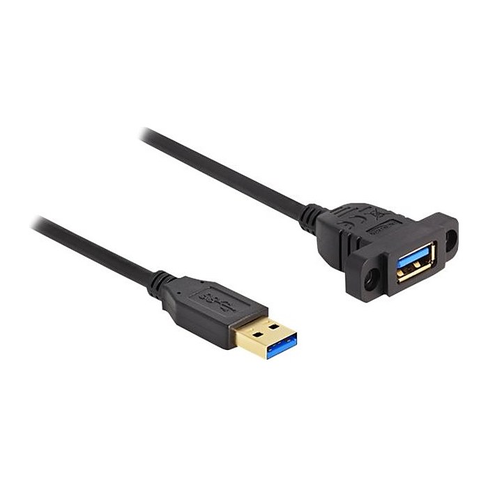 DELOCK SuperSpeed USB 5 Gbps Kabel St zu Bu 1m zum Einbau sw