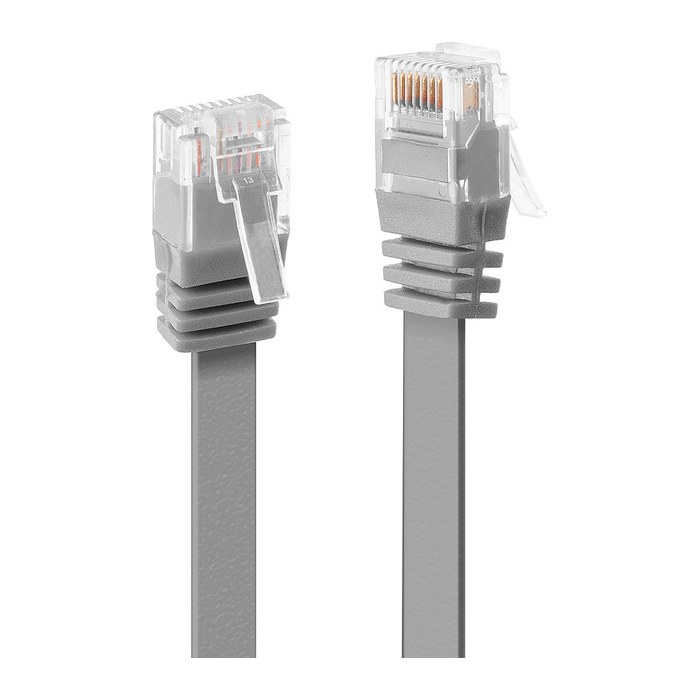 LINDY Patchkabel Cat6 Flachband ungeschirmt grau 2.00m