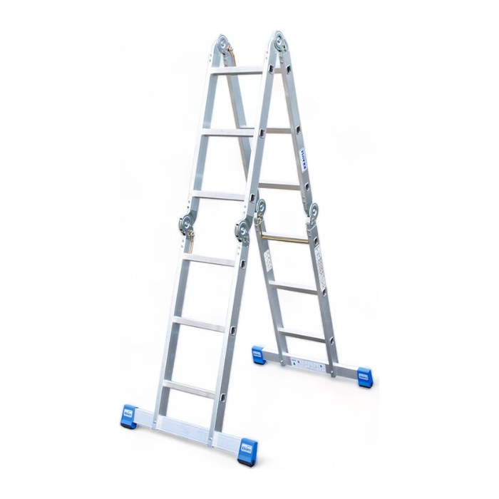 KRAUSE Gelenkleiter STABILO silber 16 Sprossen, H: 130,0 cm