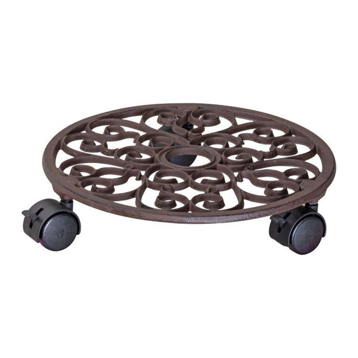 WAGNER® design yourself Pflanzenroller ANTIK GH 0925 Metall, Ø 29,0 cm dunkelbraun rund, 1 St.