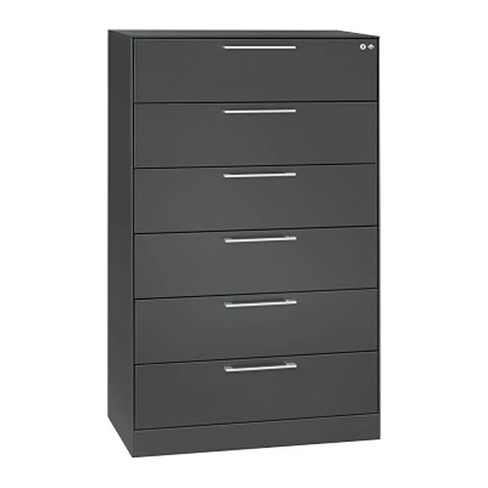 CP C 3000 Asisto Karteischrank anthrazit 6 Schubladen 80,0 x 43,5 x 131,0 cm, 1 St.