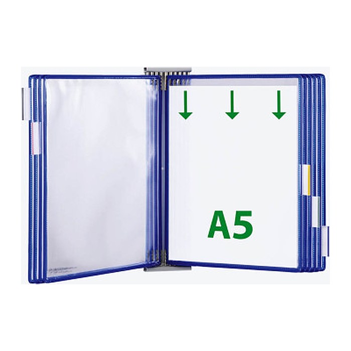 tarifold Wand-Sichttafelsystem 425101 DIN A5 blau mit 10 St. Sichttafeln, 1 St.