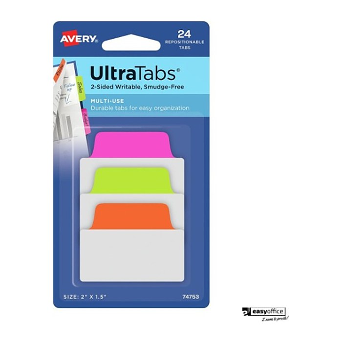 AVERY Zweckform UltraTabs Multi-Use Haftmarker farbsortiert 24 Blatt