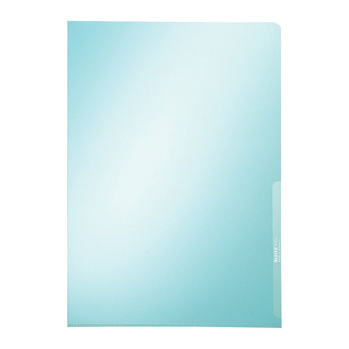 LEITZ Sichthüllen Premium 4100 DIN A4 blau glatt 0,15 mm, 100 St.