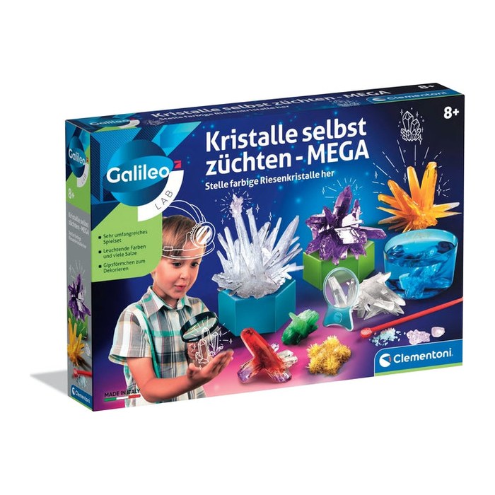 Clementoni Experimentierkasten Kristalle selbst züchten Mega mehrfarbig