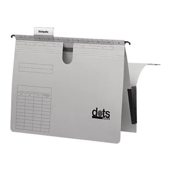 dots Taschenhefter Karton lichtgrau DIN A4 1x kaufmännische Heftung, 25 St.