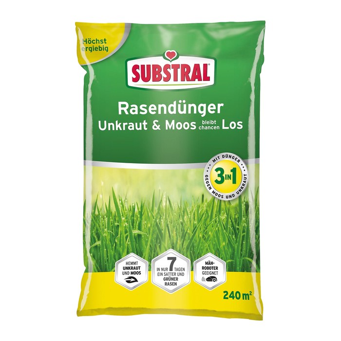 SUBSTRAL® Unkraut & Moos bleibt chancenLOS Rasendünger 7,2 kg