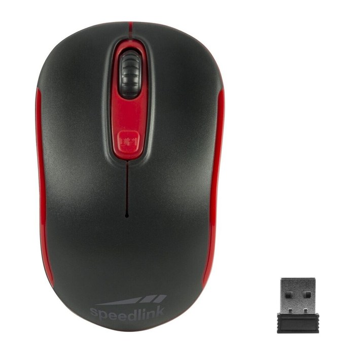 speedlink CEPTICA Maus kabellos schwarz, rot