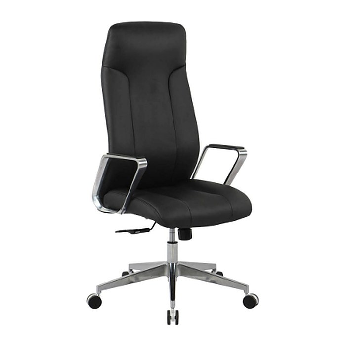 Chefsessel, 10012 Kunstleder schwarz, Gestell silber