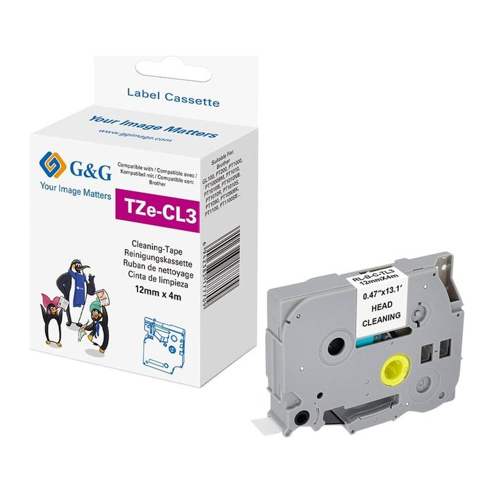 G&G Reinigungskassette 21656 ersetzt brother TZe-CL3 , 12 mm, 1 St.