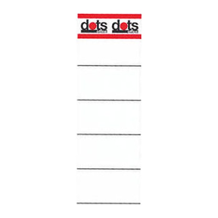 dots Einsteck-Rückenschilder weiß für 8,0 cm Rückenbreite, 10 St.