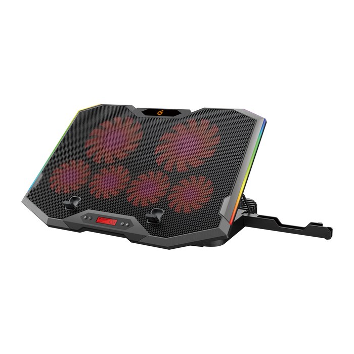 CONCEPTRONIC 6-Fan USB-A2.0 Laptop-Kühlpad 30Kg RGB 17" sw