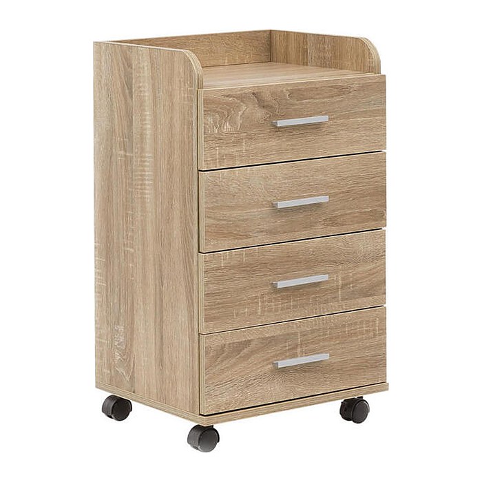 WOHNLING Rollcontainer sonoma-eiche 4 Auszüge 40,0 x 33,0 x 70,5 cm