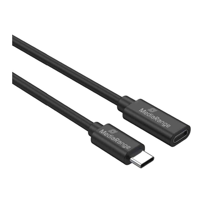 MediaRange USB-C Verlängerungskabel, USB 3.2, 60W, 2m, sw