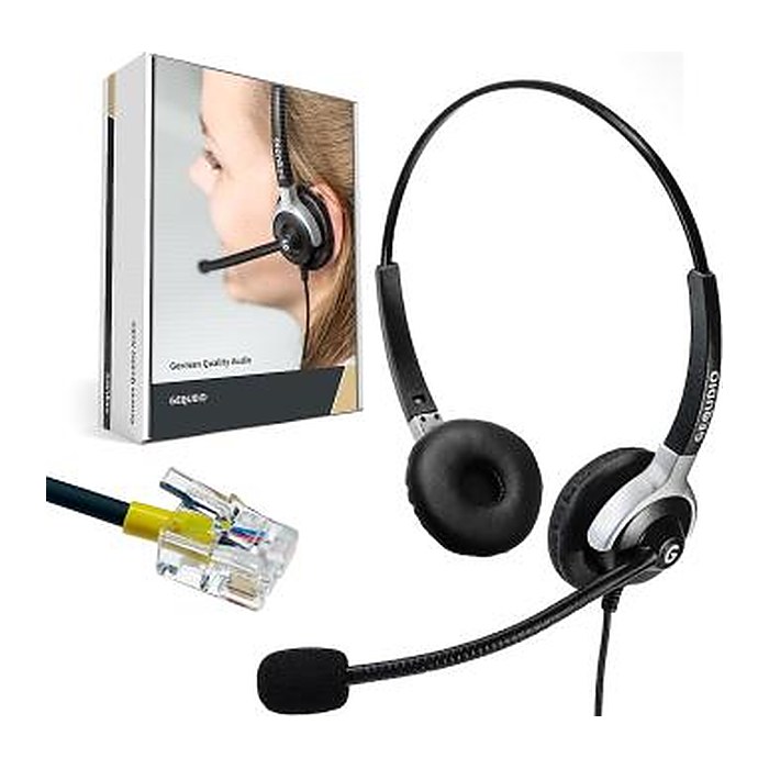 GEQUDIO Headset 2-Ohr für Unify mit Kabel