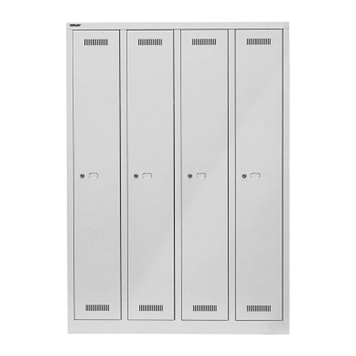 BISLEY Spind MonoBloc ML11Q1 lichtgrau ML11Q1645, 4 Schließfächer 118,3 x 50,0 x 170,0 cm