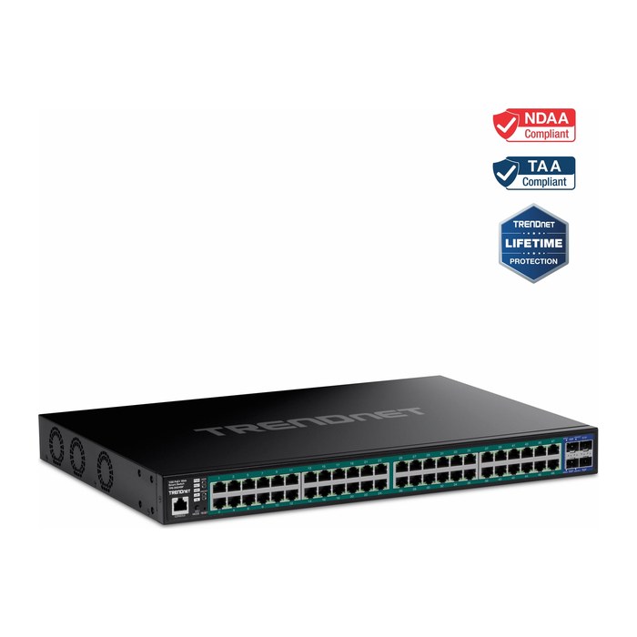TRENDnet Switch 52-Port Gbit PoE+ WebSma 740W 4x10G SFP+ 19"