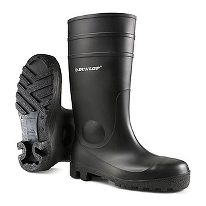 DUNLOP® unisex S5 Sicherheits-Gummistiefel schwarz Größe 39, 1 Paar