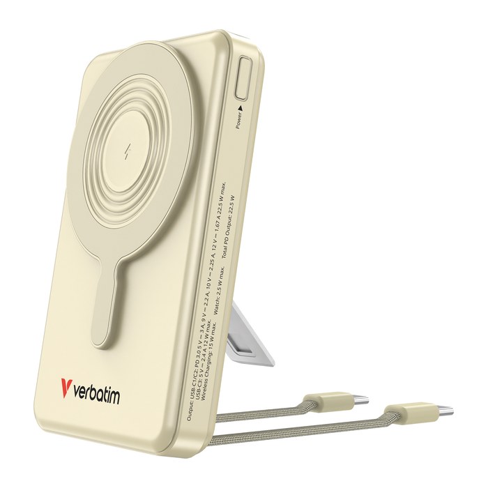 Verbatim Powerbank 10000mAh 2x USB-C Display Gold
