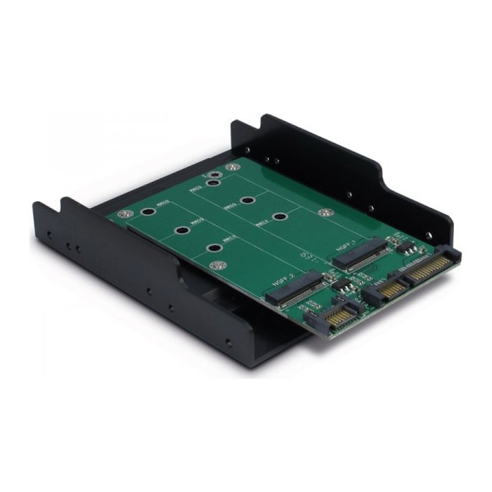 Inter-Tech Trägerrahmen KT005B PCI 3,5" 2xSATA -> 2xM.2 SATA retail