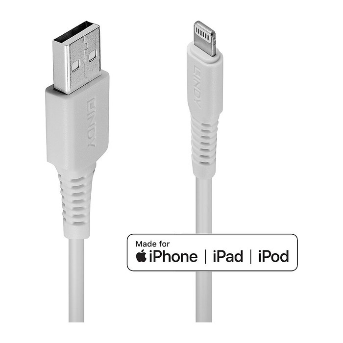 LINDY USB an Lightning Kabel weiß 0.5m