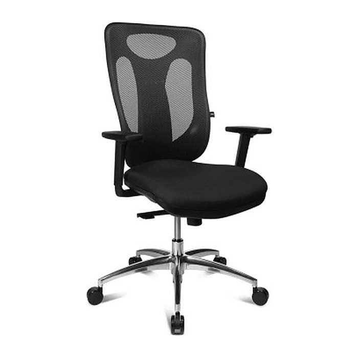 Topstar Bürostuhl Sitness Net Pro 100, NN39T T20 Stoff schwarz, Gestell alu