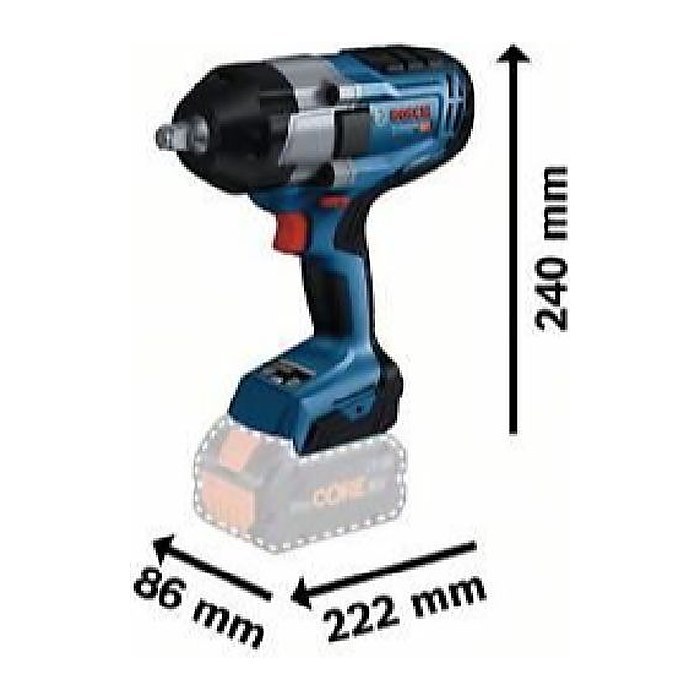 BOSCH Professional GDS 18V-1000 Akku-Schlagbohrschrauber-Set 18,0 V, mit 2 Akkus
