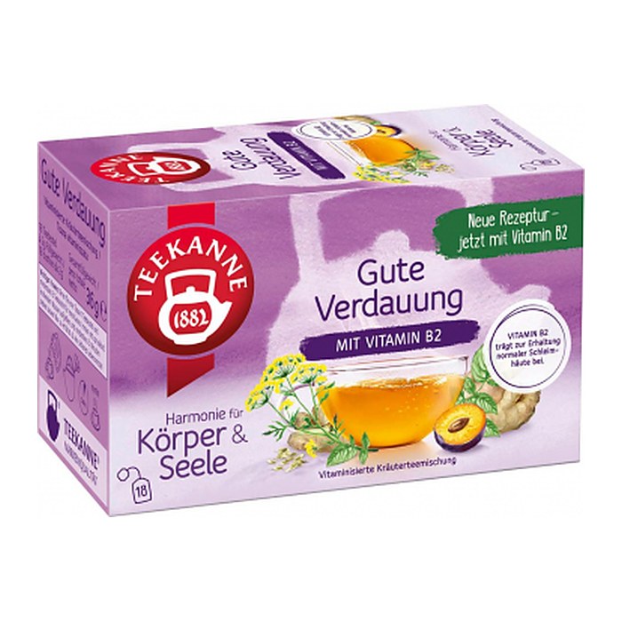 TEEKANNE Gute Verdauung mit Vitamin B2 Tee 18 Portionen