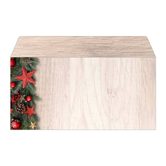 SIGEL Weihnachtsbriefumschläge Chalet Style DIN lang ohne Fenster, 50 St.