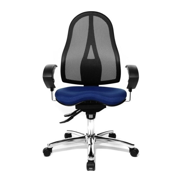 Topstar Bürostuhl Sitness® 15, ST19U G26 Stoff blau, Gestell chrom
