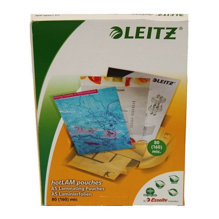 LEITZ Laminierfolien 33817 glänzend für A5 80 micron, 100 St.