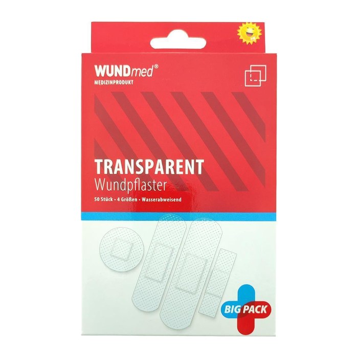 WUNDmed® Pflaster Transparent 03-008 weiß, 50 St.