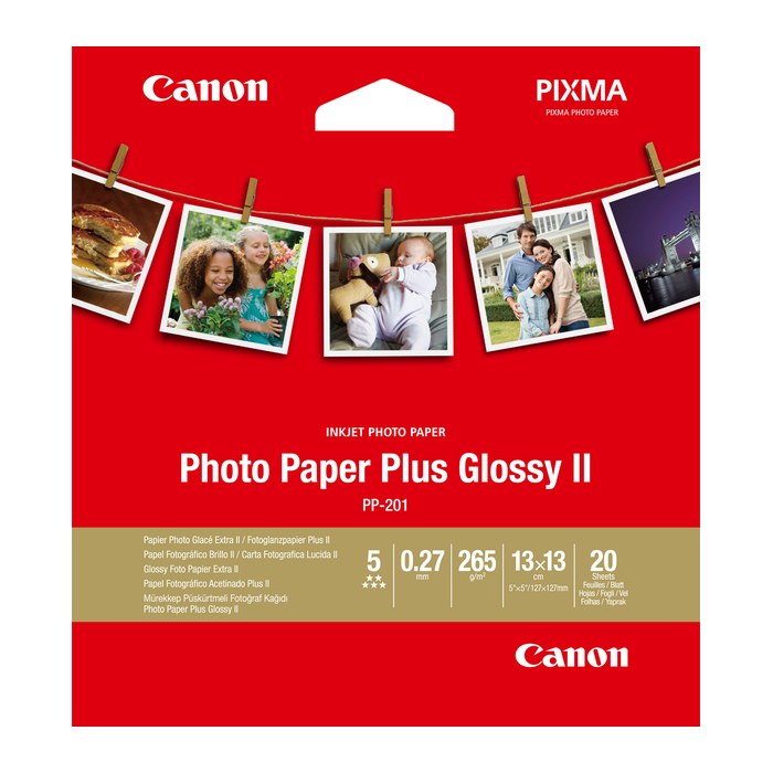 Canon Fotopapier PP-201 13,0 x 13,0 cm glänzend 265 g/qm 20 Blatt