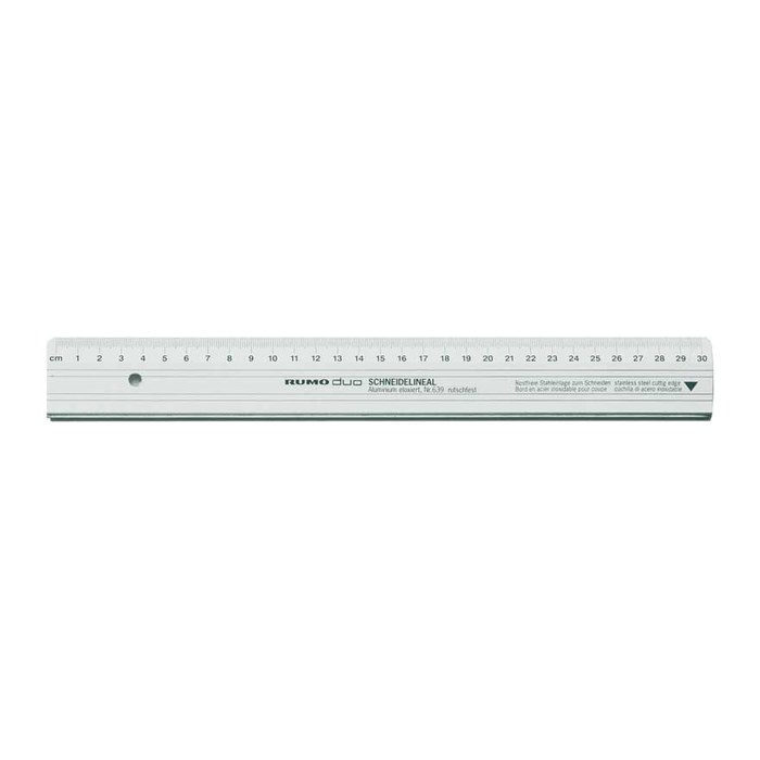 RUMOLD Schneidelineal DUO 30,0 cm, silber