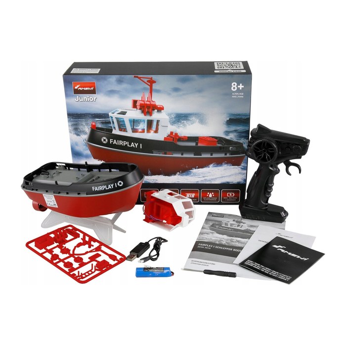 Amewi RC Schlepperboot Fairplay I 1:72 RTR schwarz