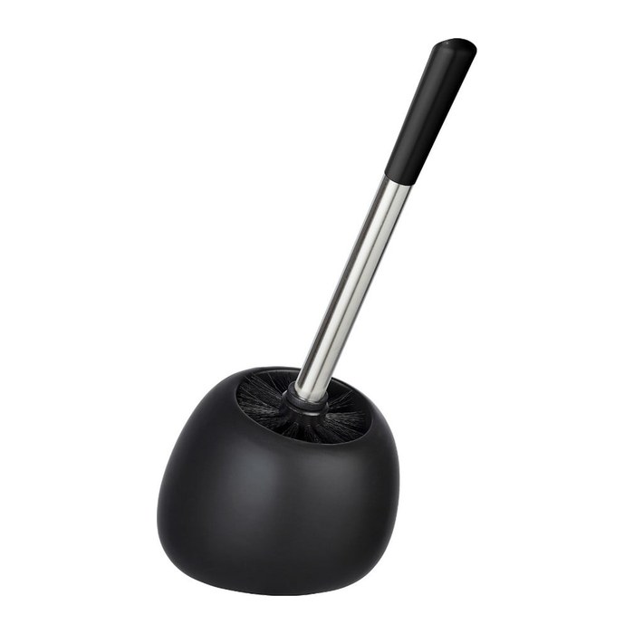 WENKO WC-Garnitur Polaris schwarz matt Stein, 1 St.