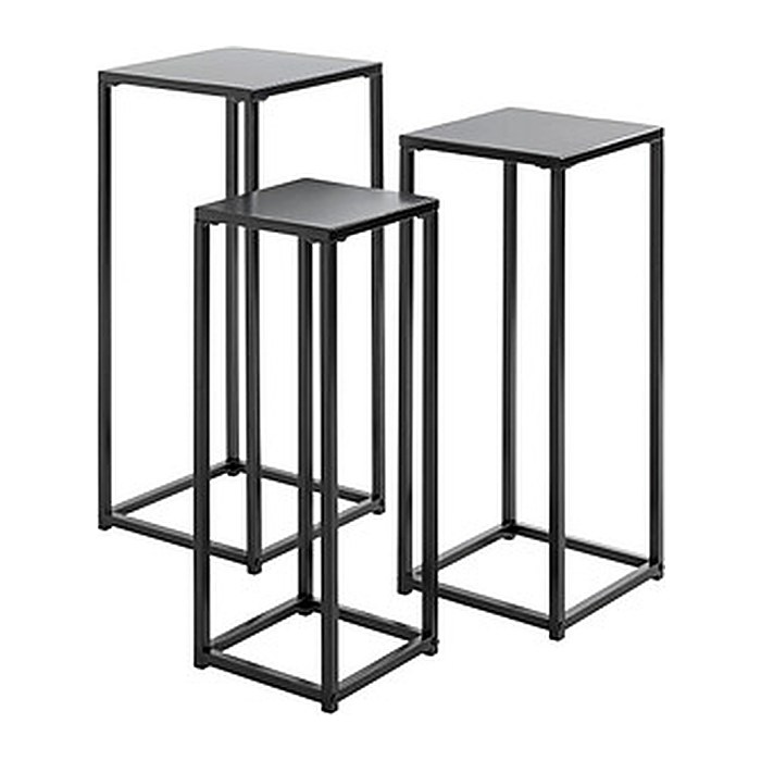 HAKU Möbel Pflanzenständer-Set Metall schwarz, 1 Set