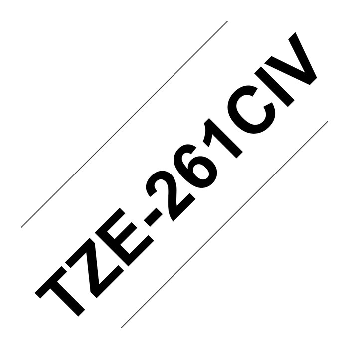 Schriftbandkassette Brother TZe-261CIV 36mmx8m weiß/schwarz