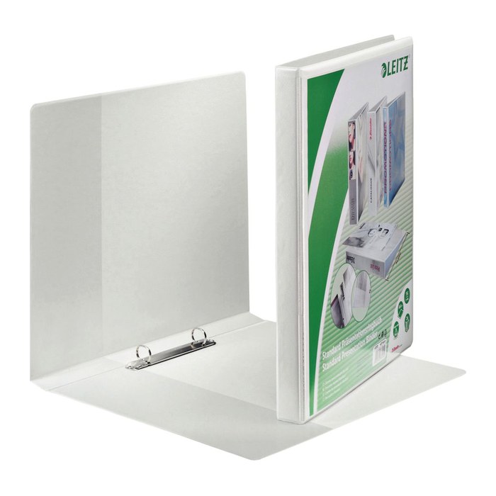 LEITZ Präsentationsringbücher 2-Ringe weiß 2,9 cm DIN A4, 6 St.