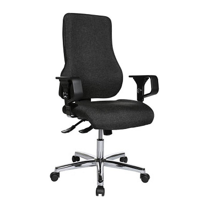 Topstar Bürostuhl Top Point Deluxe, TO29X G22 Stoff anthrazit, Gestell chrom