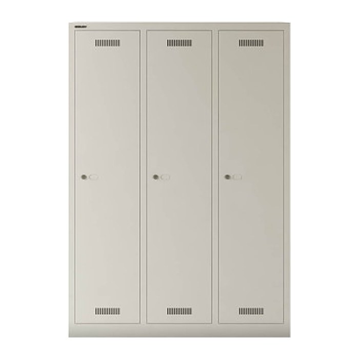 BISLEY Spind MonoBloc MLD12T1 lichtgrau MLD12T1645, 3 Schließfächer 120,0 x 50,0 x 170,0 cm