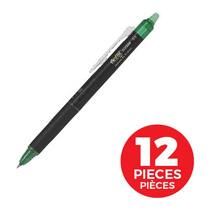 PILOT FRIXION point CLICKER Tintenroller schwarz 0,3 mm, Schreibfarbe: grün, 1 St.